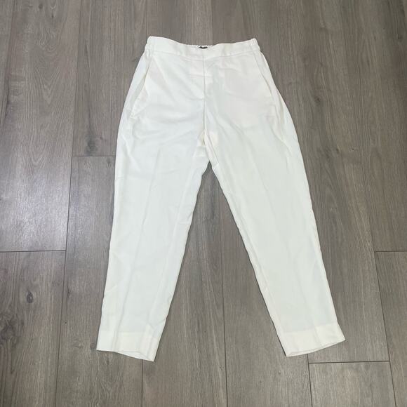 J Crew Jamie Cropped Pleated Pull On Stretchy Office Casual Pants US Women's 2P - Picture 2 of 7